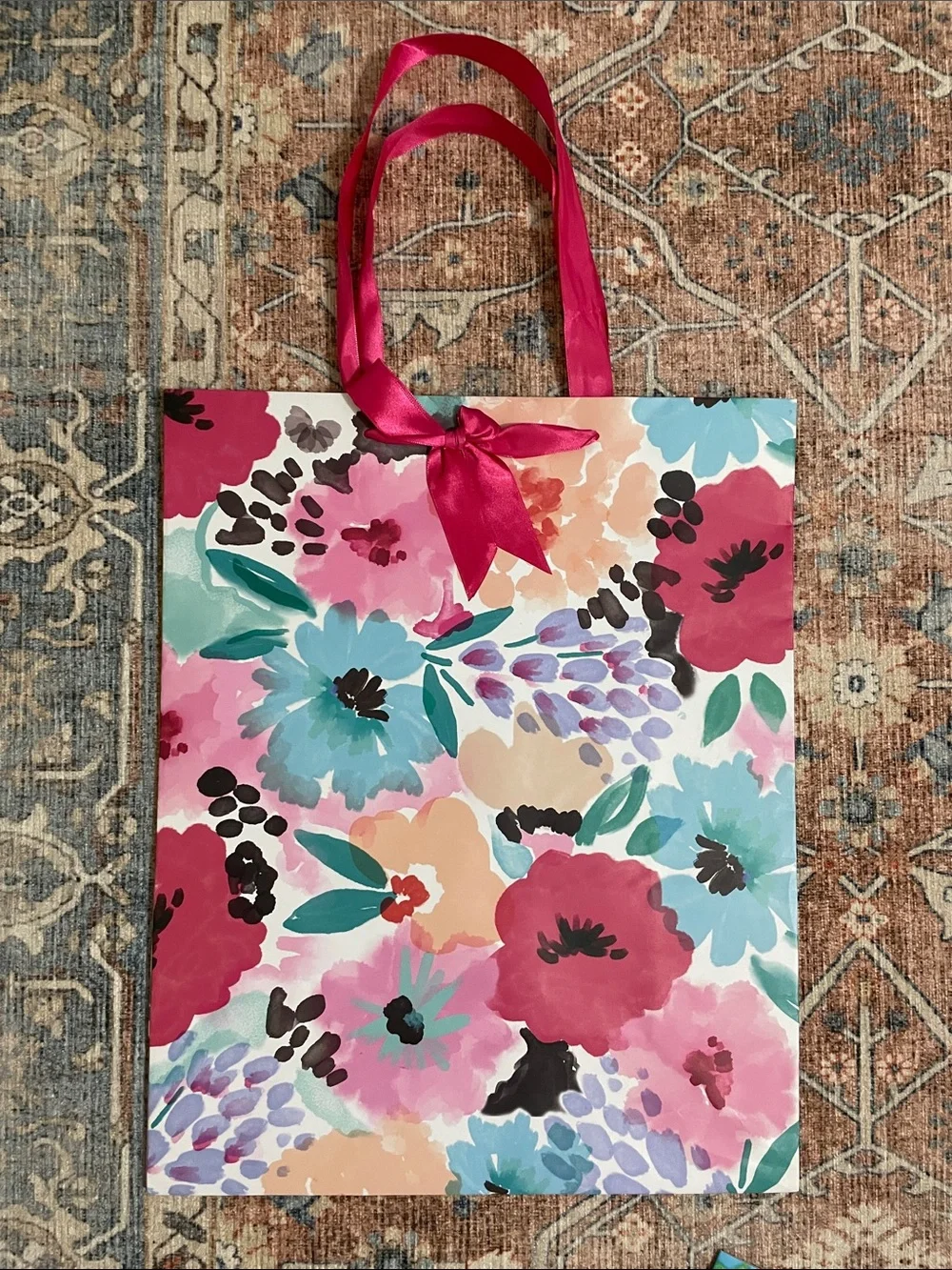 Bundle Set of 9 Colorful Assorted Gift Bags - Floral & Patterned Set